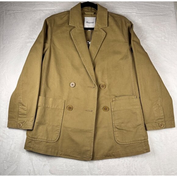 NWT Madewell Womens Crossover Blazer Sz XS In Regenerative Chino Dark Khaki - Picture 11 of 11
